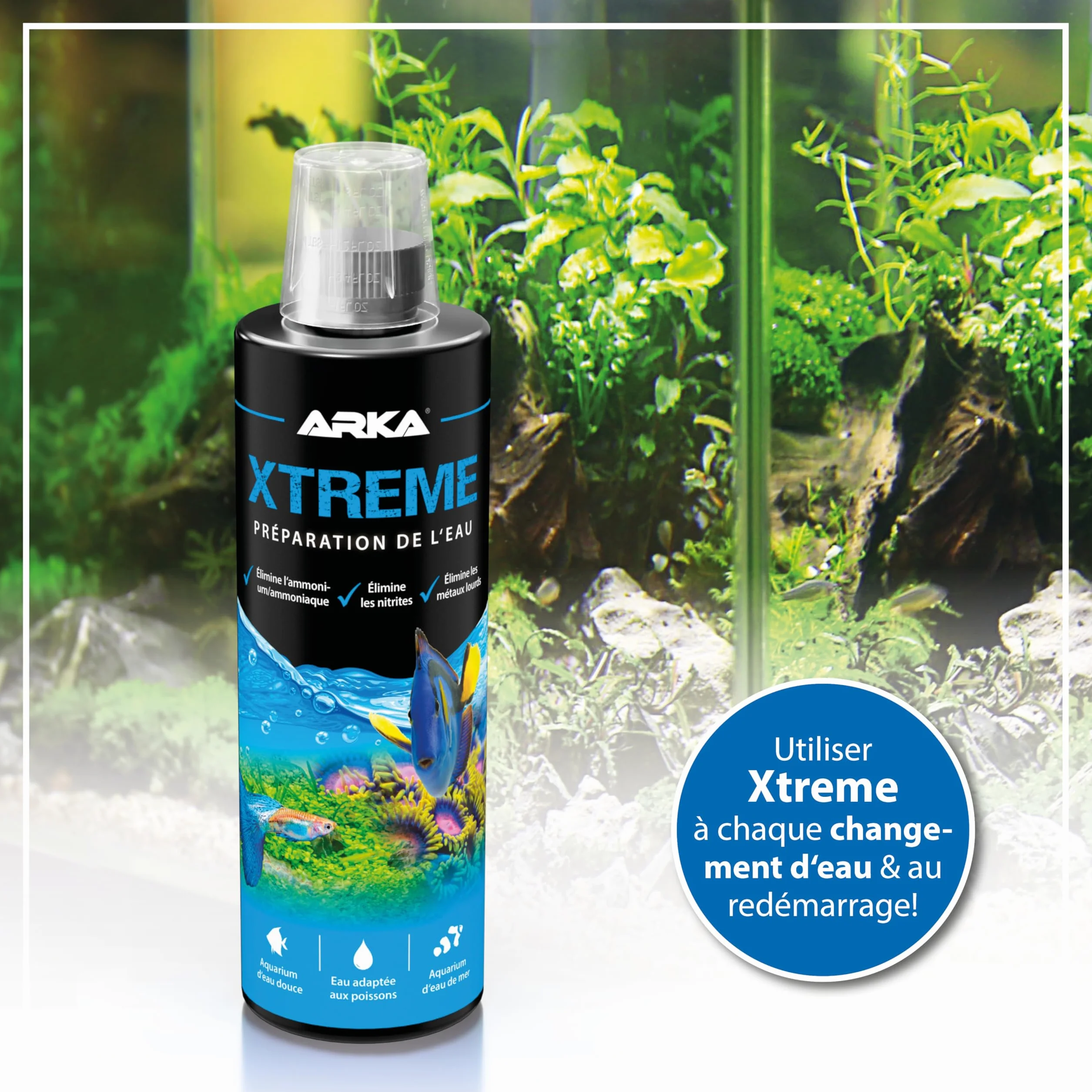 MICROBE-LIFT Xtreme - Préparateur d'eau pour Une Eau d'aquarium adaptée aux Poissons, neutralise Les substances Toxiques pour Les Poissons présentes dans l'eau du Robinet