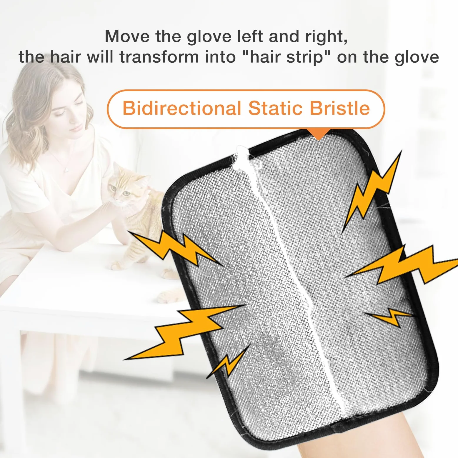 TroisAmis Gant d'épilation d'animaux pour chiens et chats, gants électrostatiques pour enlever les poils d'animaux domestiques, gants pour enlever les poils de chiens et chats pour meubles, canapés