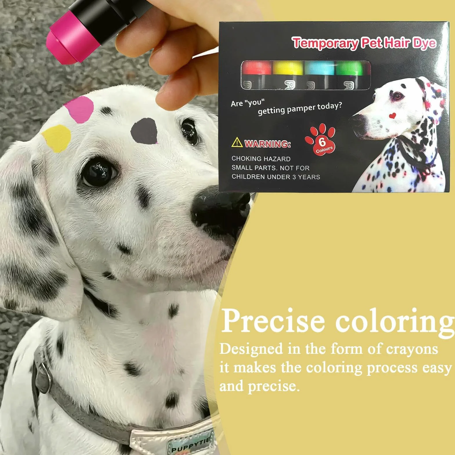 Marqueur de peinture lavable pour animaux de compagnie | Teinture temporaire non toxique pour chiens, chats, chevaux et bétail