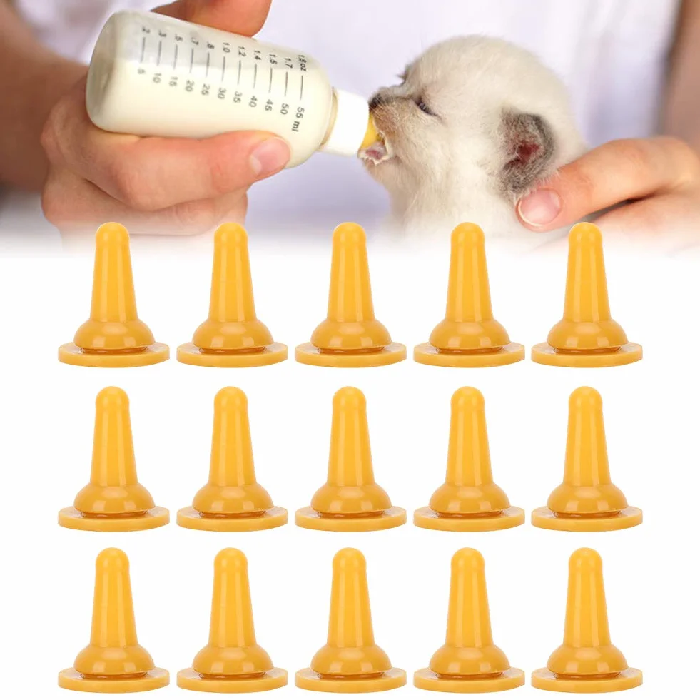 Tétines de Remplacement pour Biberon pour Chaton, Chiot et Petits Animaux