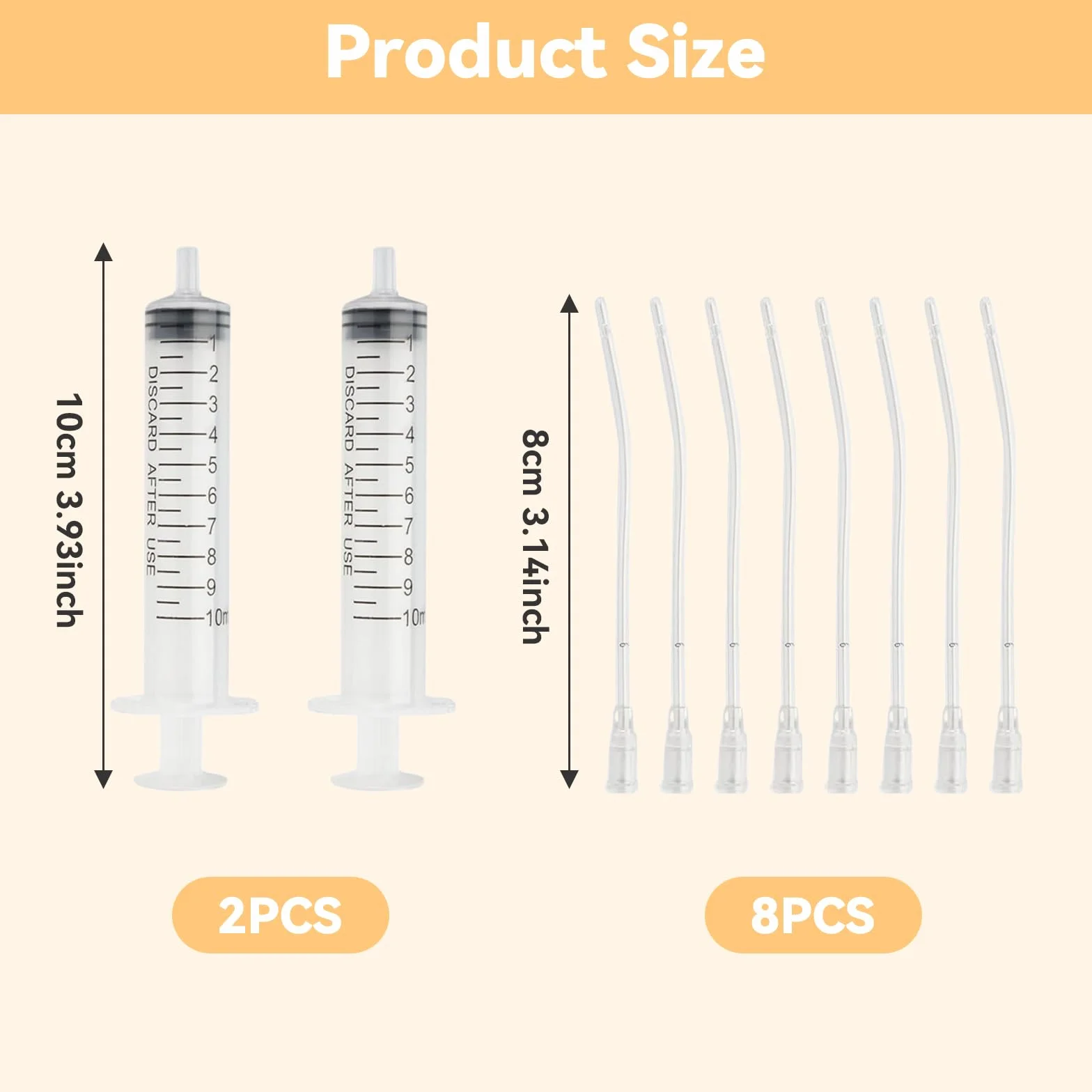 Sondes d'alimentation pour Oisillons avec 2 Seringues 10 ML pour Perroquets et Petits Animaux