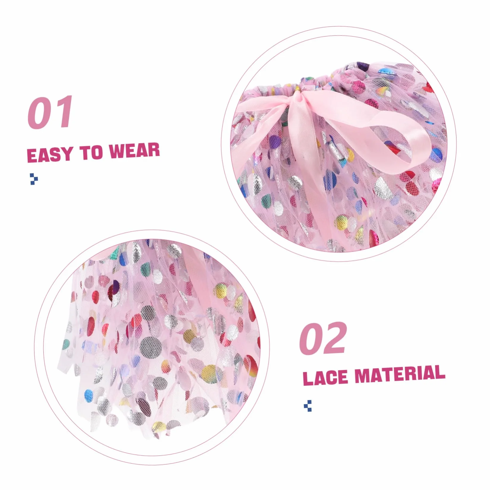 BESTonZON Robe tutu réglable respirante pour chiens petite moyenne grande taille tulle costume chiot animal de compagnie tenue anniversaire