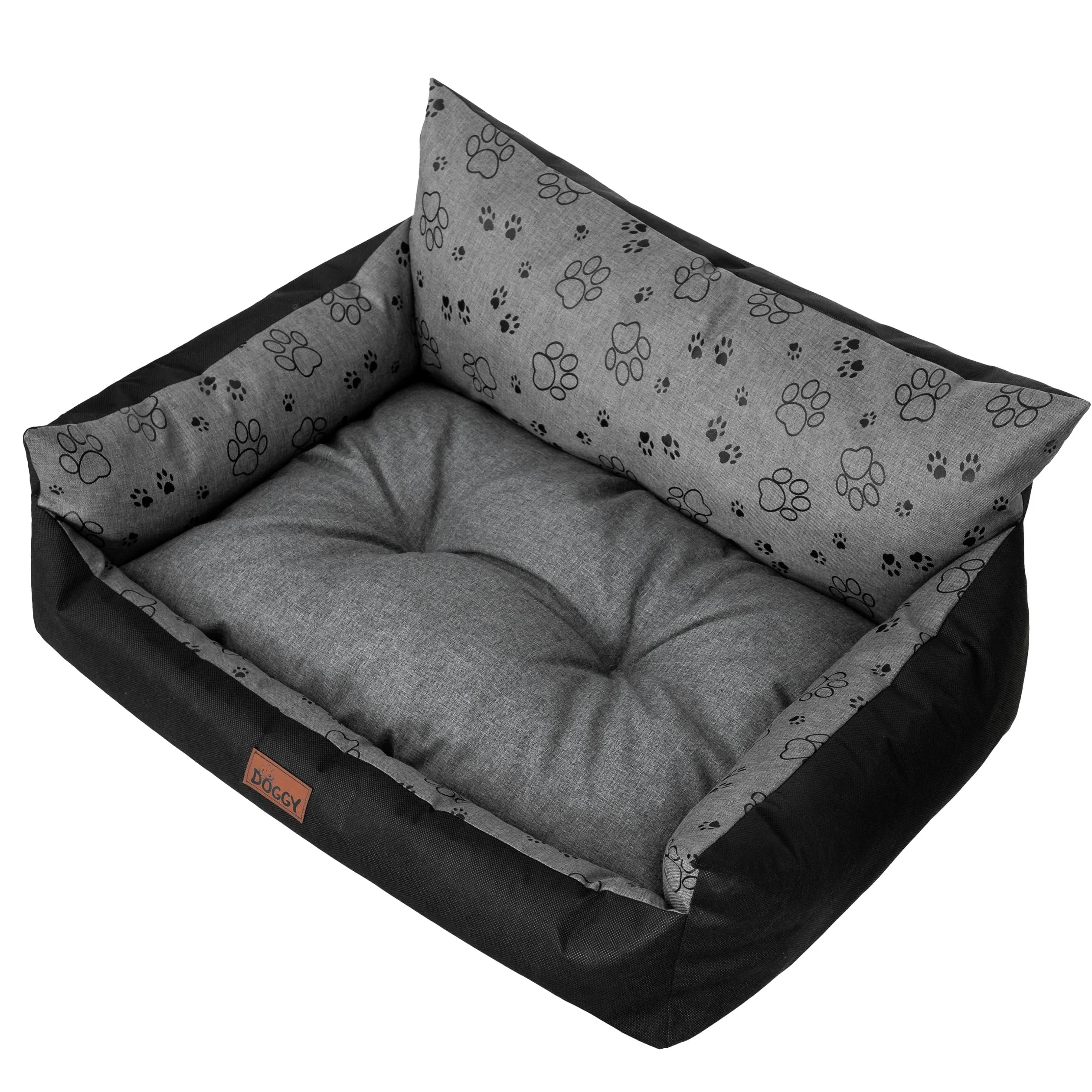 Lit Chiens Grande Taille Imperméable - Couverture Canapé, Lit Chiens Taille Moyenne - Joker - Coussin Chien Oeko-Tex Dog Bed 82x63 cm Graphite 3D XL