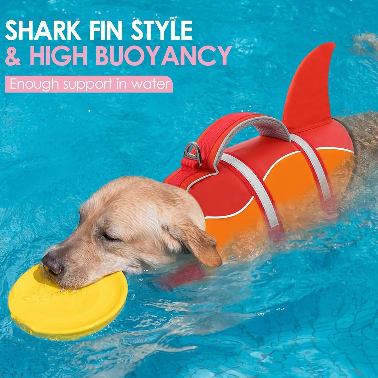 AOFITEE Gilet de Sauvetage Chien Réglable Natation Haute Flottabilité Poignée Réfléchissant Petite Moyenne Grande Taille