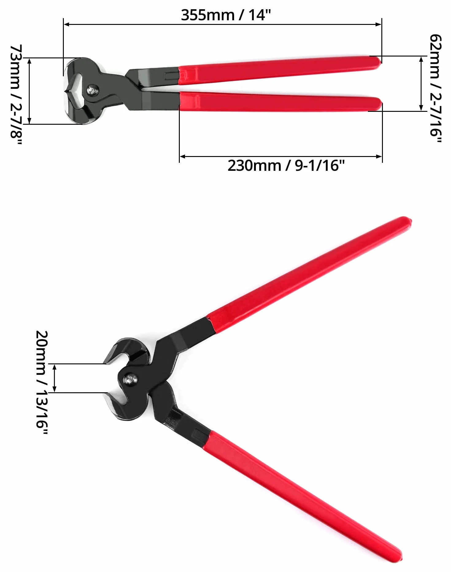 QWORK Pince pour Garniture de Sabot 355 mm