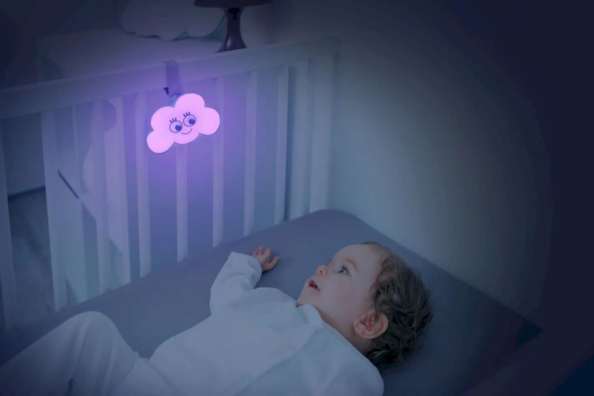Badabulle Veilleuse Bébé Musicale Lumineuse Nuage Ultra Nomade Lumière Douce 15 Berceuses Bruits Blancs Arrêt Automatique 30min