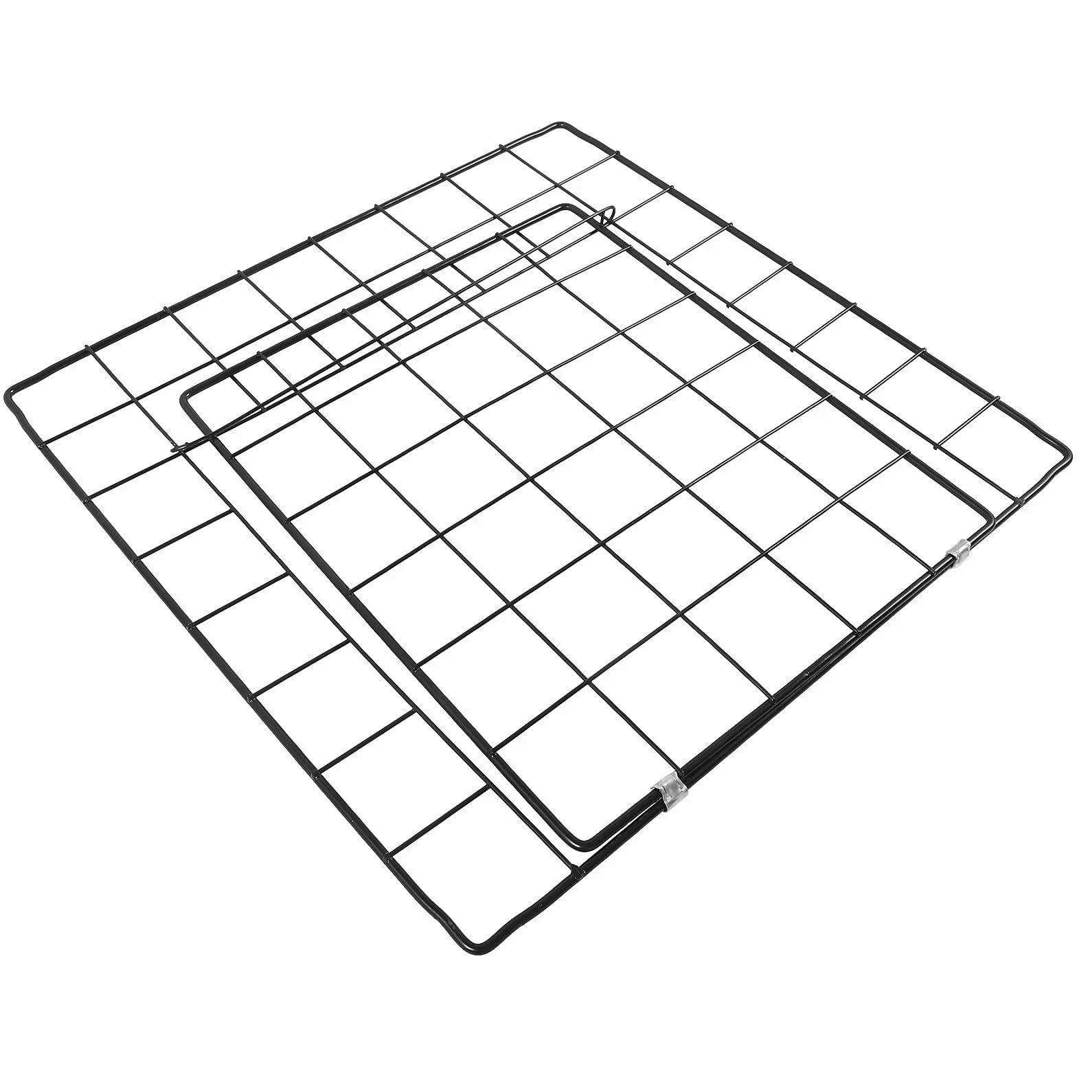 Hemobllo Porte de Cage Métallique 35x35 cm Fer Noir, Porte de Clôture Modulable pour Chat et Lapin