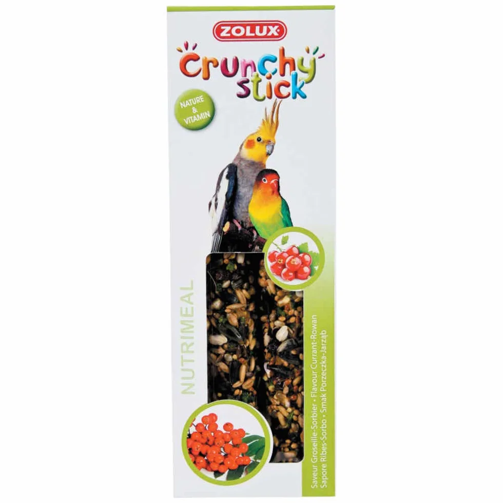 Zolux Crunchy Stick Friandise pour Grandes Perruches Groseille/Sorbier 115 g
