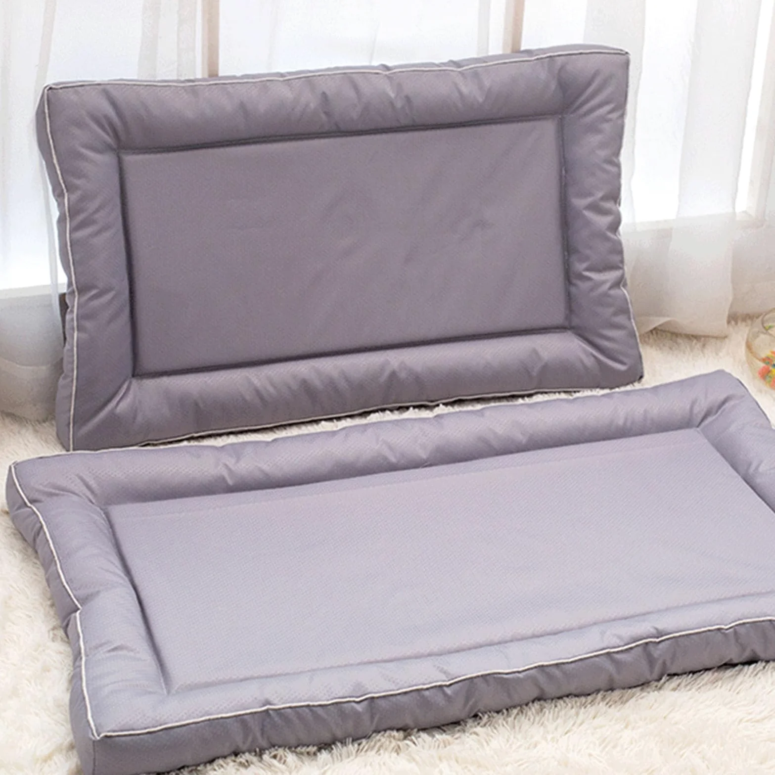 Coussin Imperméabilisant pour Cage de Lit pour Chien pour Un Repos Confortable pour Animaux de Compagnie, Tapis de Chenil Antidérapant pour Cage à Chien, Tapis pour Lavable en Machine pour
