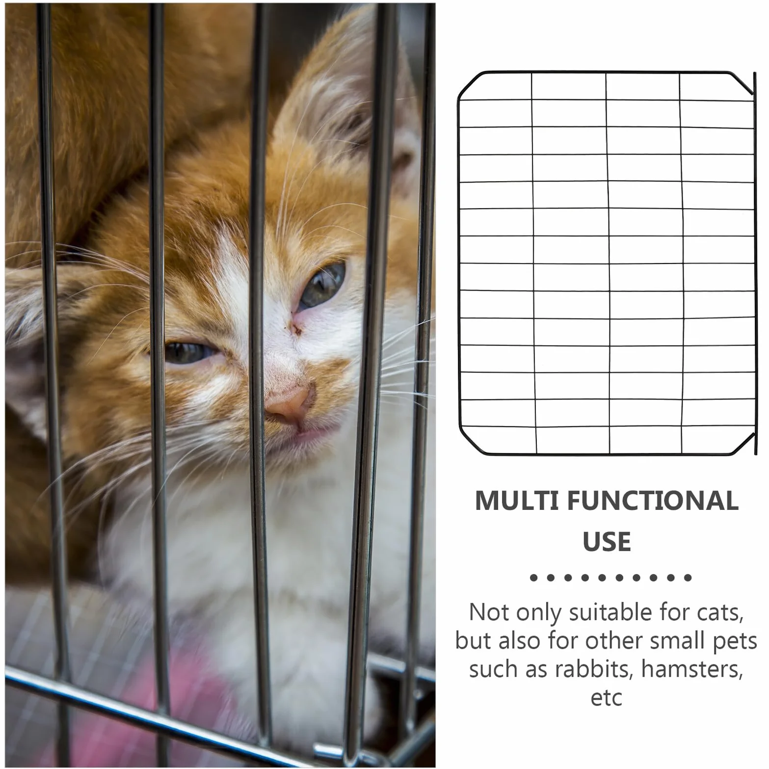 Porte De Cage Métallique Grille Moustiquaire en Fer 35x45 cm pour Chats Chiens