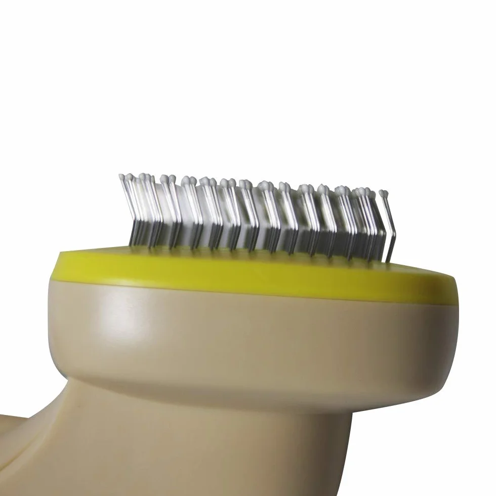 Passat Brosse Auto-nettoyante pour Chats Manche Ergonomique Couvercle Protection