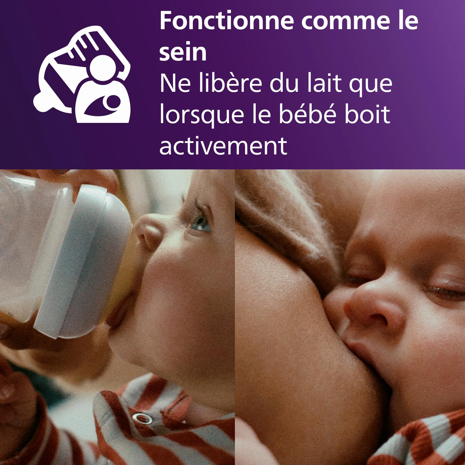 PHILIPS AVENT Kit nouveau-né Natural 3.0 AirFree 2 Biberons 125ml + 2 Biberons 260ml + Sucettes Ultra Douce 0-6M