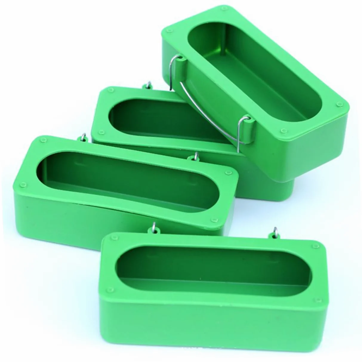 Mangeoire à Pigeons Plastique Vert Anti-éclaboussures, Lot de 10 | Facile à Remplir Nettoyer, Usage Maison ou Boutique, pour Calopsitte et Oiseau de Compagnie