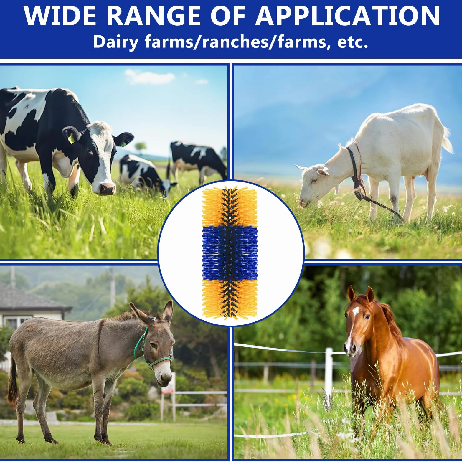 Brosse Anti-rayures Set Pour Bétail Vaches Chevaux Chèvres Bovins
