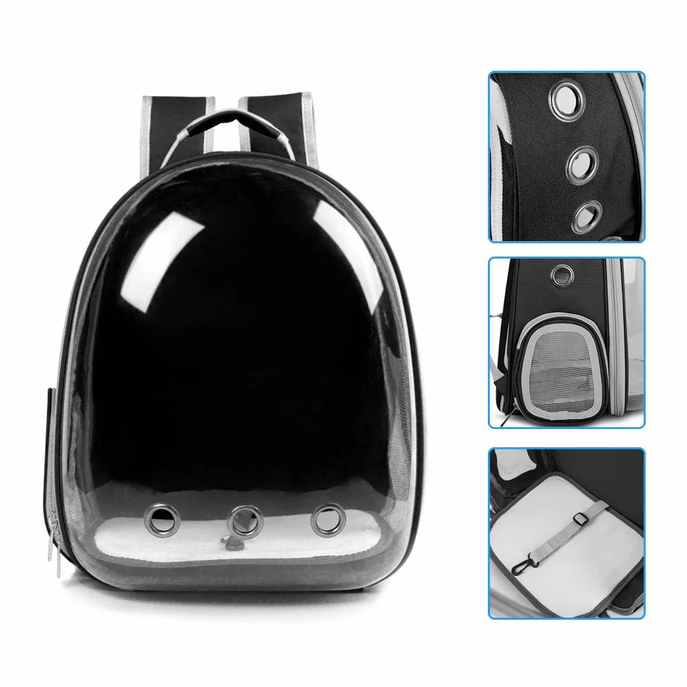 Sac à Dos de Transport pour Chat Chien approuvé par Les compagnies aériennes Capsule Transparente ventilé Voyage