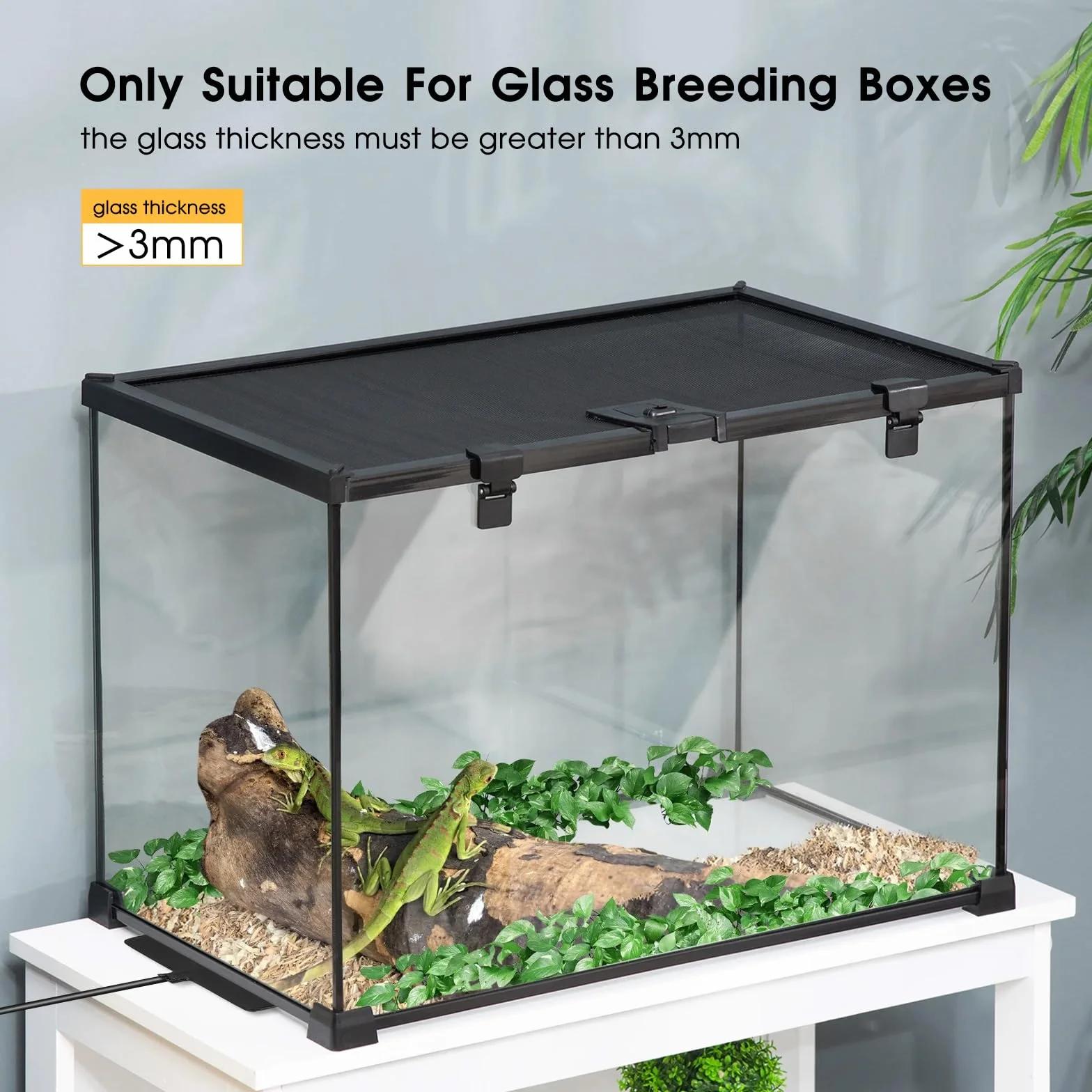 SWAWIS 23W Tapis Chauffant Terrarium 0-50℃ Coussin Chauffant Reptile Réglable 20x30cm