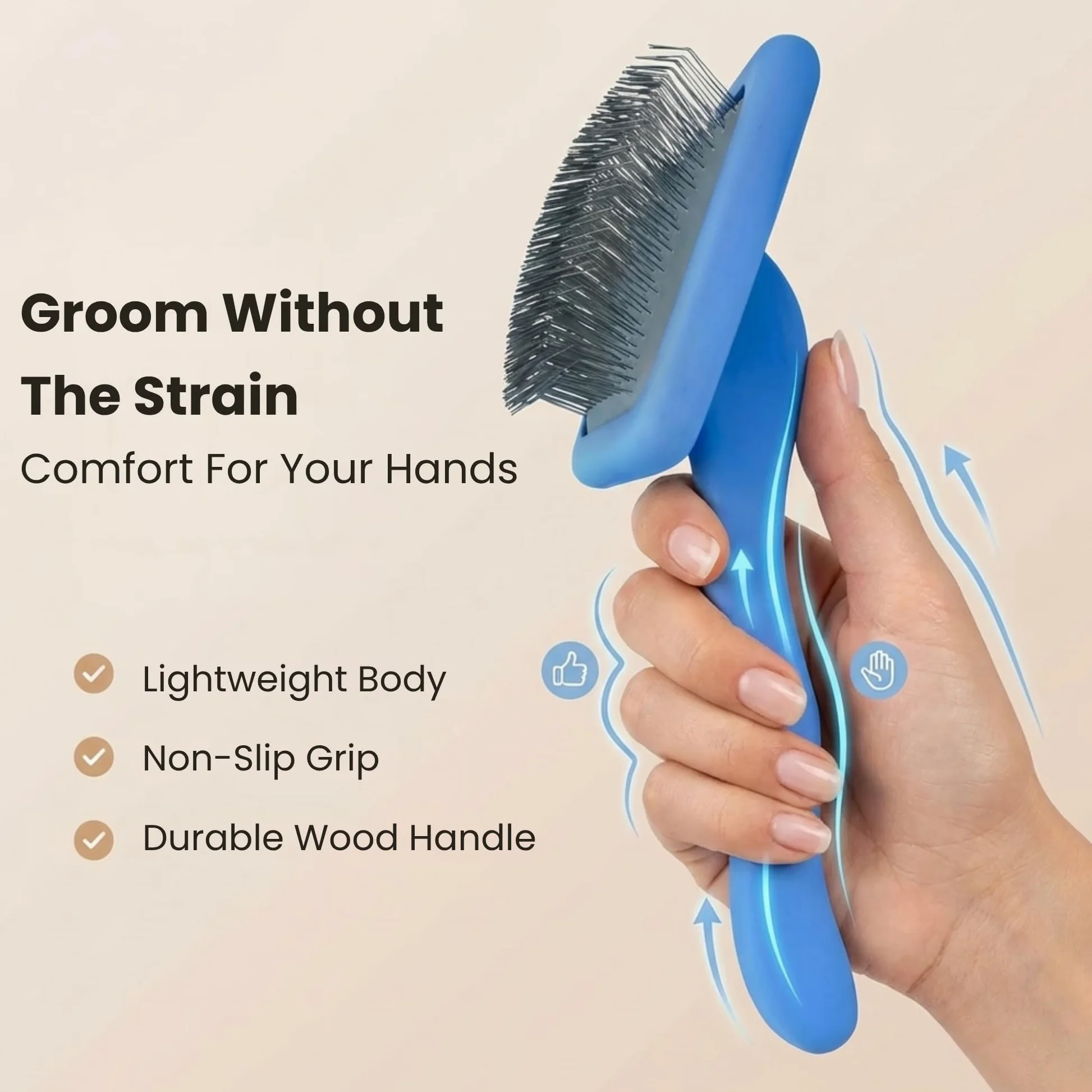 We Love Doodles Grande brosse démêlante pour chien - Lavande - Brosse pour chiens à poils longs, dorés, démêlant et après-shampoing sans rinçage pour chiens, 473,6 g