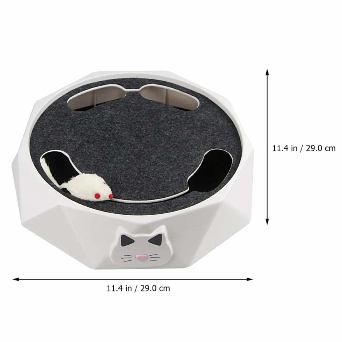 Abaodam Interactif pour Chat Souris Électronique pour Chat Souris Burrowing à Piles Abs Blanc et Domestique
