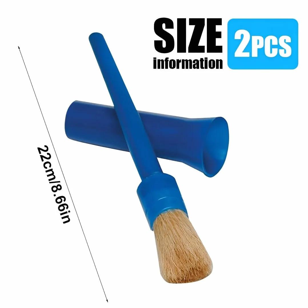 Brosse en fer à cheval en poils de porc pour soin des sabots avec capuche - 2 pièces