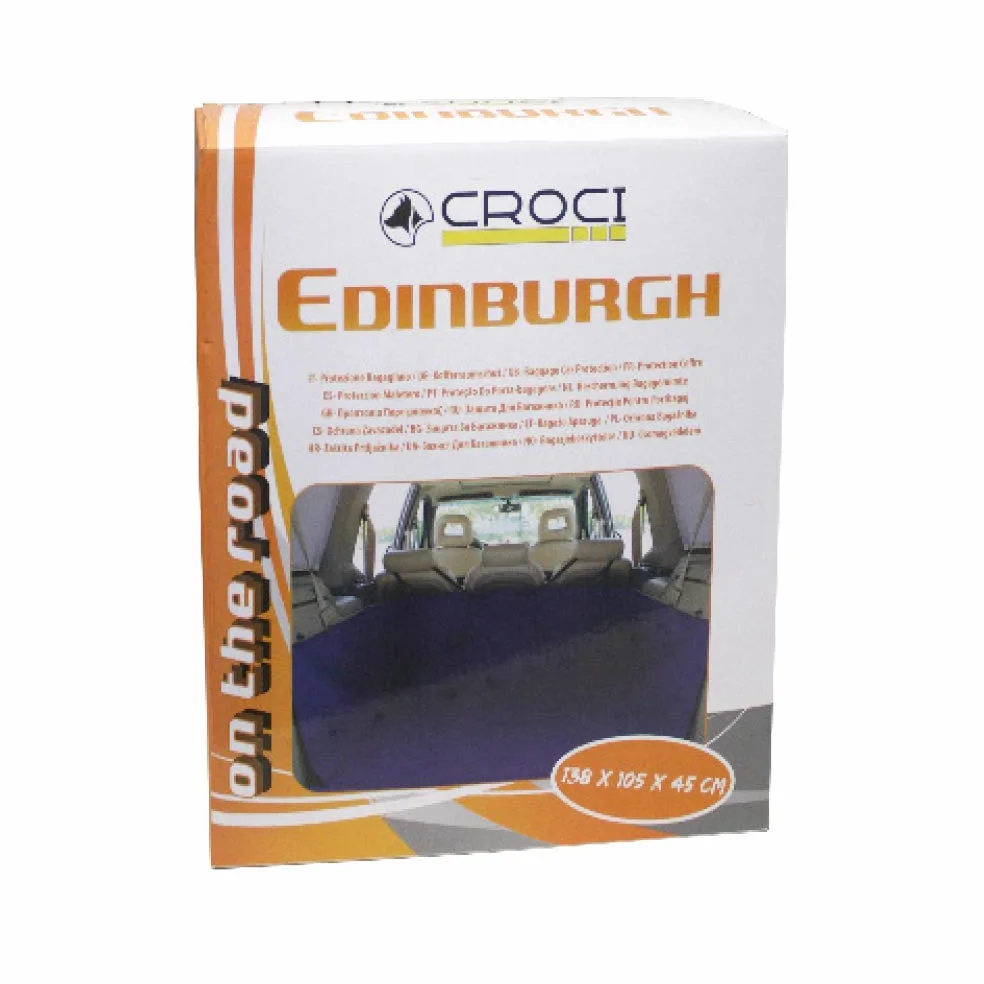 Croci C6058060 Protection Coffre de Voiture pour Chiens avec Bords Edinburgh, 138 x 105 x 45 cm