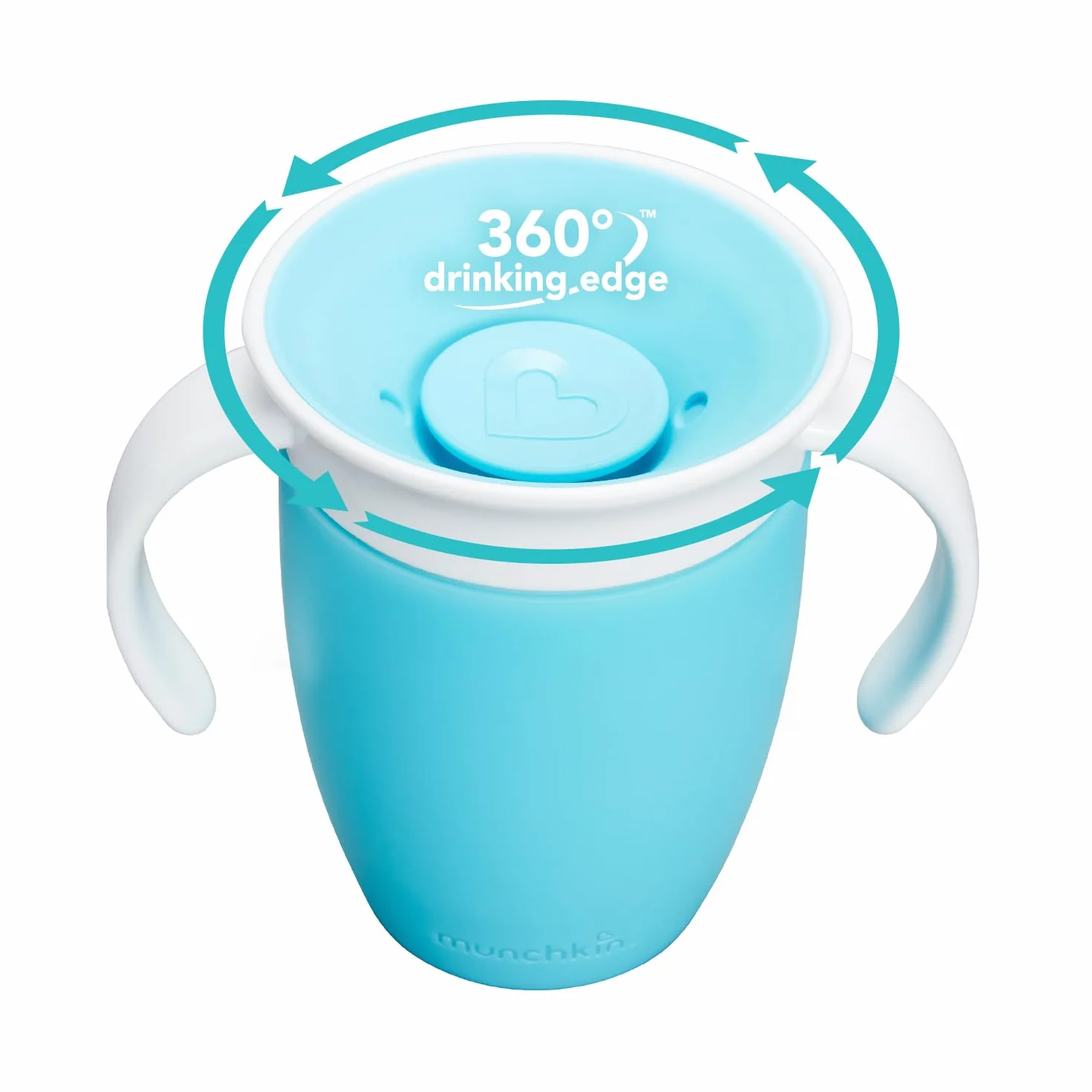 Munchkin Miracle 360 Tasse à Bec Sans BPA Sans Déversement 7oz 207ml Bleu