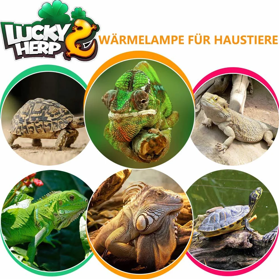 Lampe chauffante UVA UVB pour terrarium E27 125W LUCKY HERP reptiles