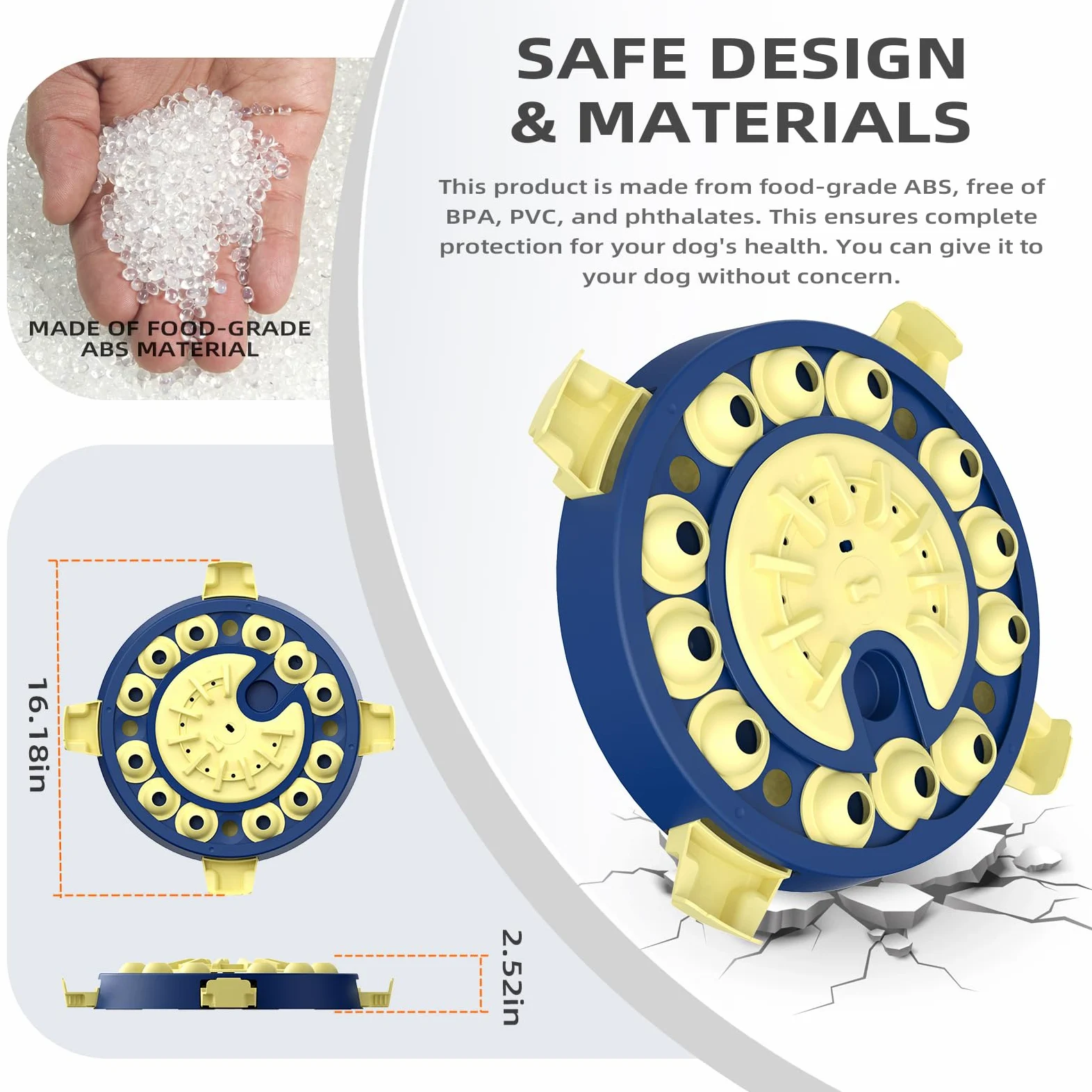 KADTC Jouet puzzle pour chien, marque et design américains, grande taille, 3 niveaux de défi étape par étape, 4 façons de jouer, débutant à avancé, anti-ennui pour chiens intelligents, stimulation