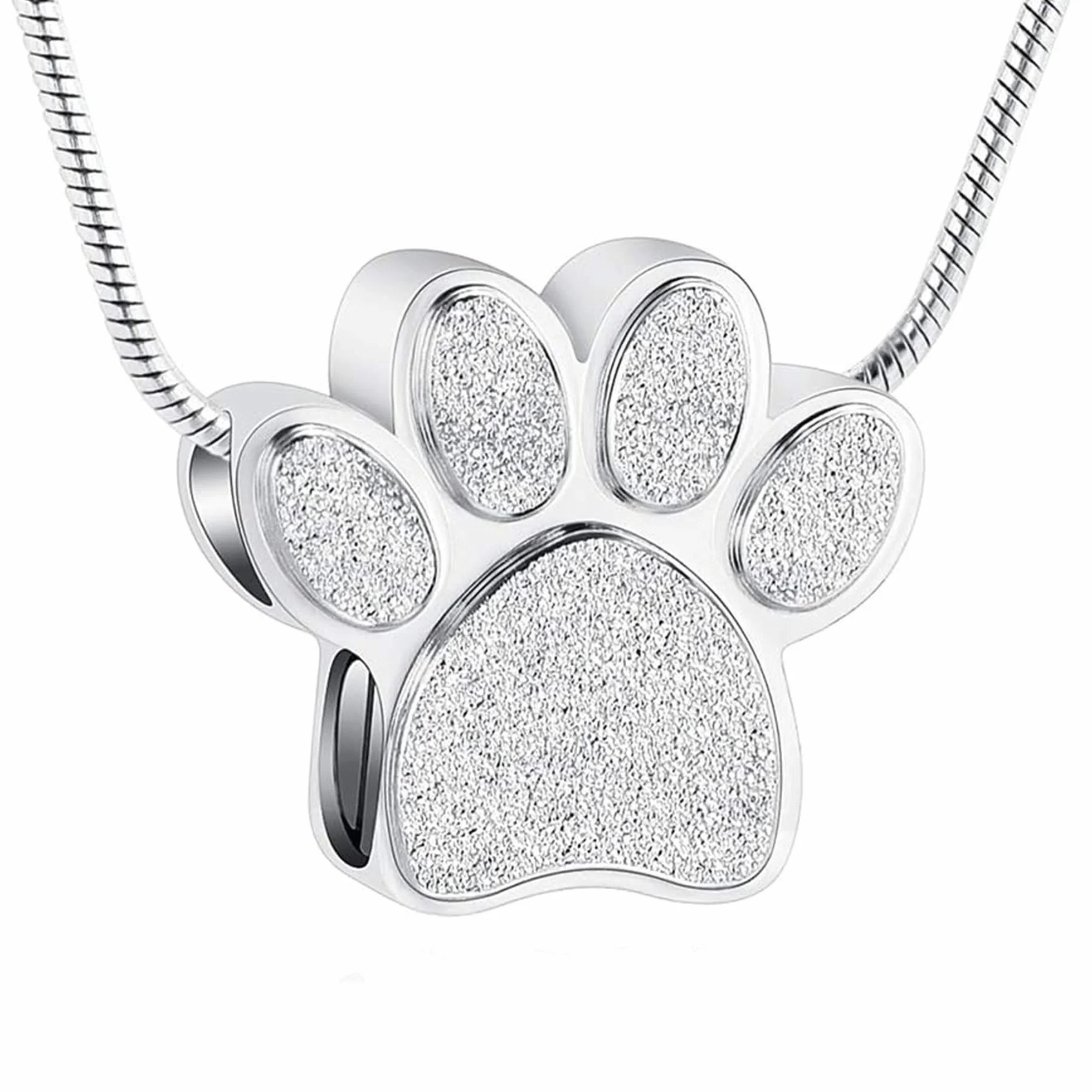 Collier urne cendres chat chien motif patte bijou funéraire homme femme cadeau commémoratif