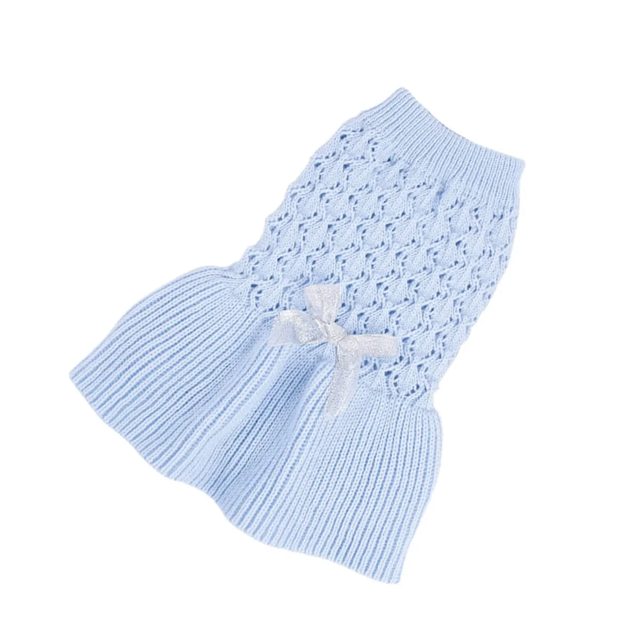 Didiseaon 3pièces Pull Printanier pour Chien Et Chat Vêtement Doux Laine pour Chiens Et Robe Adorable à Deux s Bleu