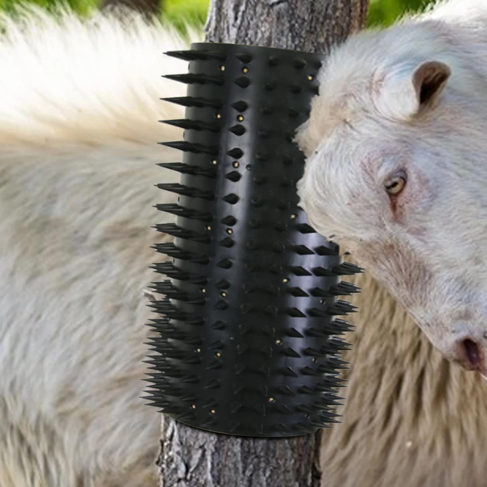 Grattoir pour chevaux et bovins - Brosse de massage complète - Poteau à gratter pour vache, chèvre, bétail, mouton