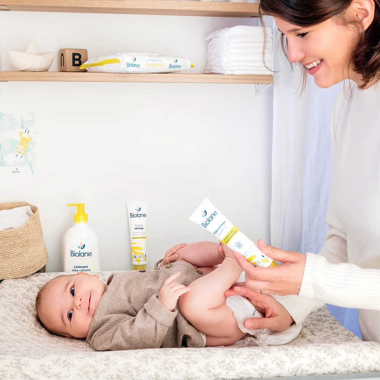 BIOLANE Eryderm Pâte à l'eau Bébé 75ml Soulage Répare Irritations Rougeurs Epiderme Fessier