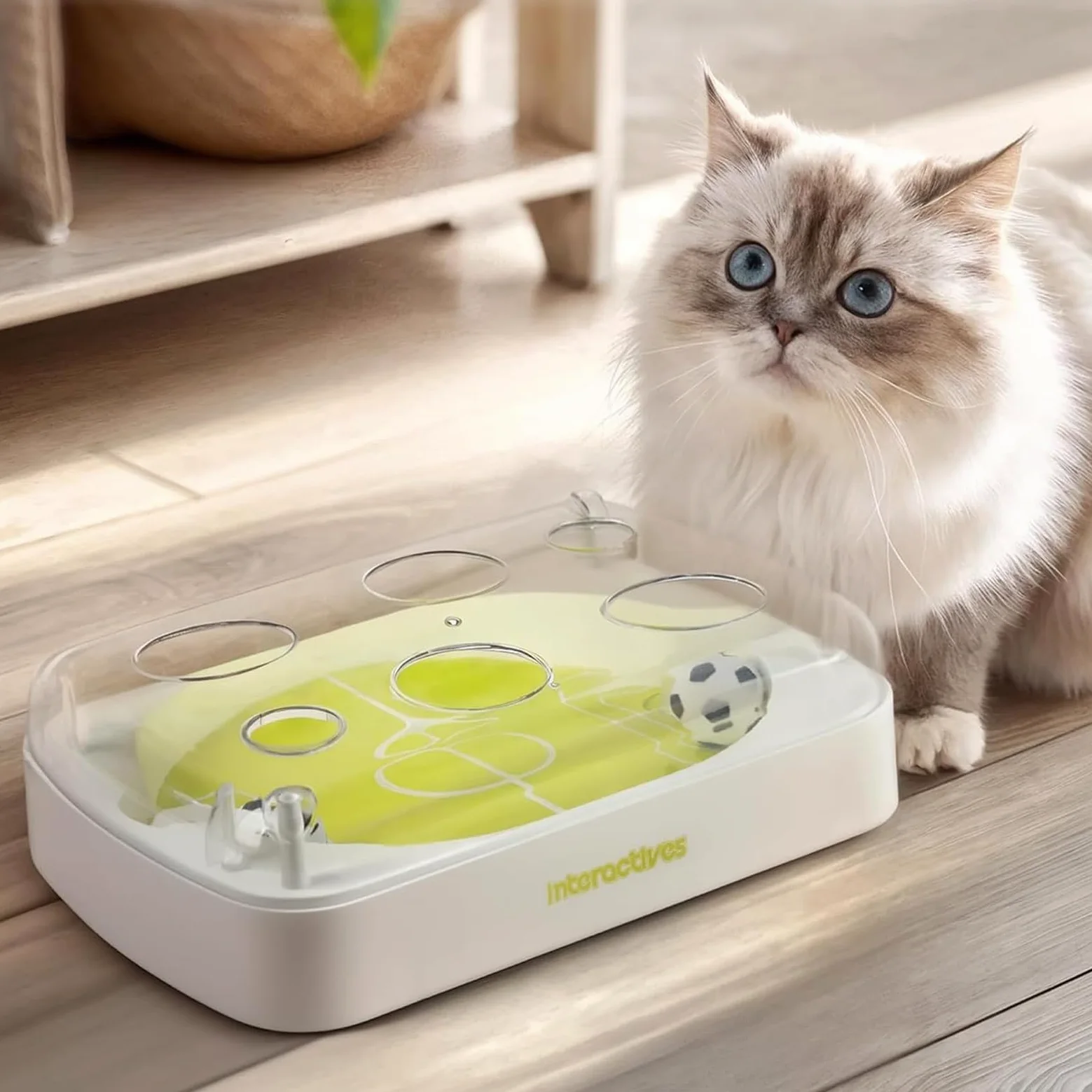 Balle jouet pour chat Ballon foot électrique interactif avec cataire | d'intérieur pour chat Pour entraînement/exercice, stimulation mentale, simulation de chasse,