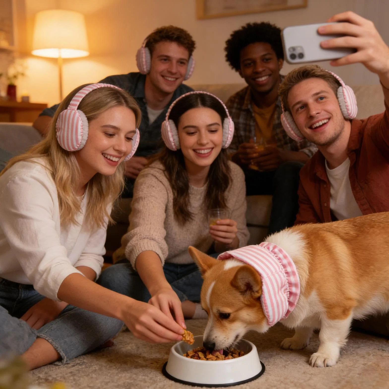 Protège Oreilles Chien - Snood Respirant | Cache-Oreilles pour Animaux | Protection Oreilles Bain Toilage Repas Extérieur Voyage Jardin Plage Parc Bleu Élastique Confortable Lavable