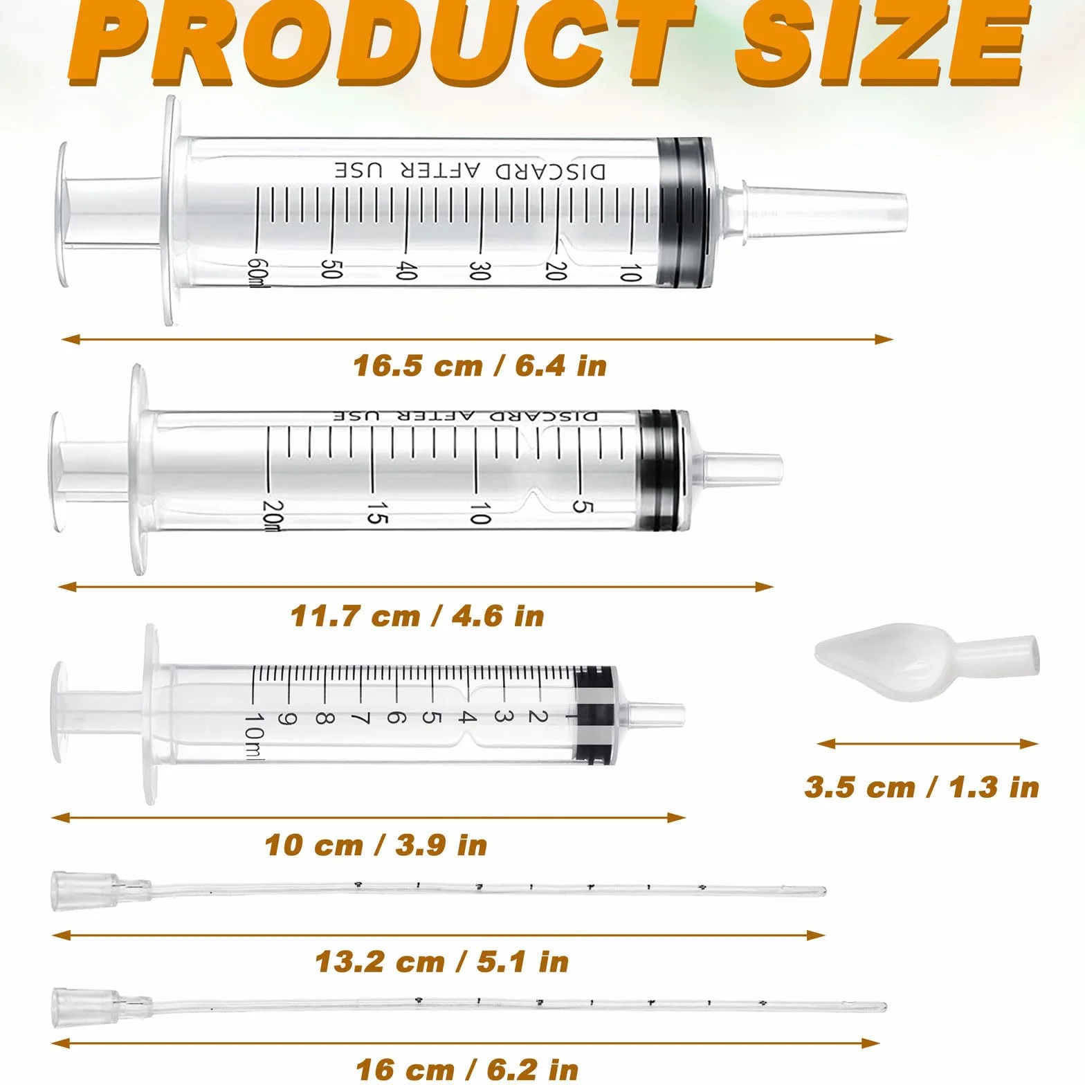 Sonde d'alimentation pour oiseaux seringue 10ML 20ML 60ML