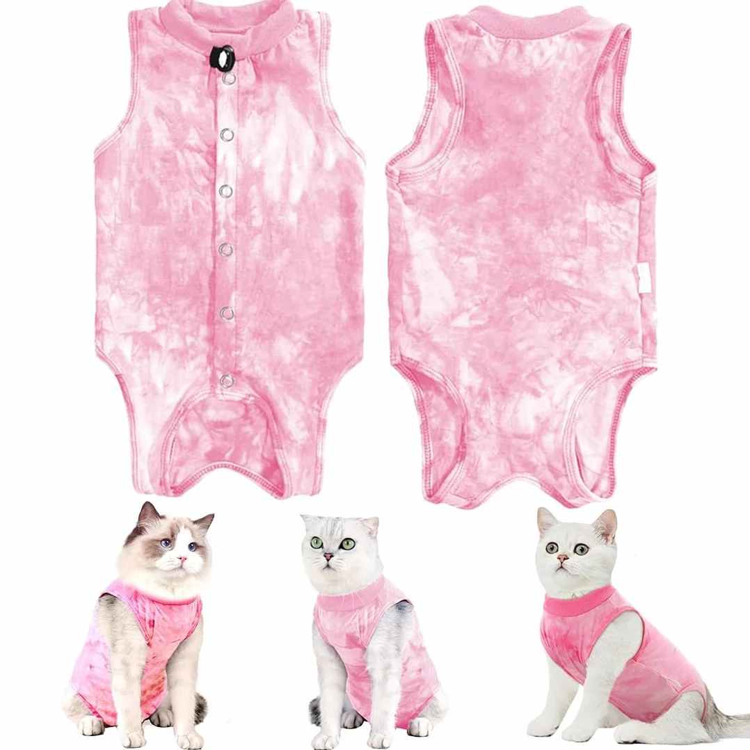 Body pour Chat après Stérilisation Anti Lechage Combinaison Récupération pour Animal 3-5kg