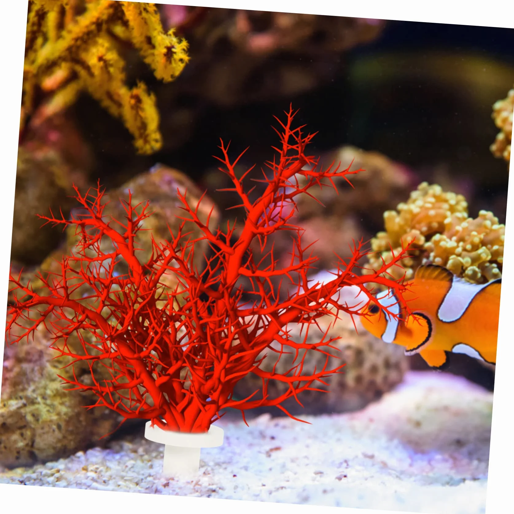 Yardwe Support Construction Céramique 20pcs pour Aquarium Corail
