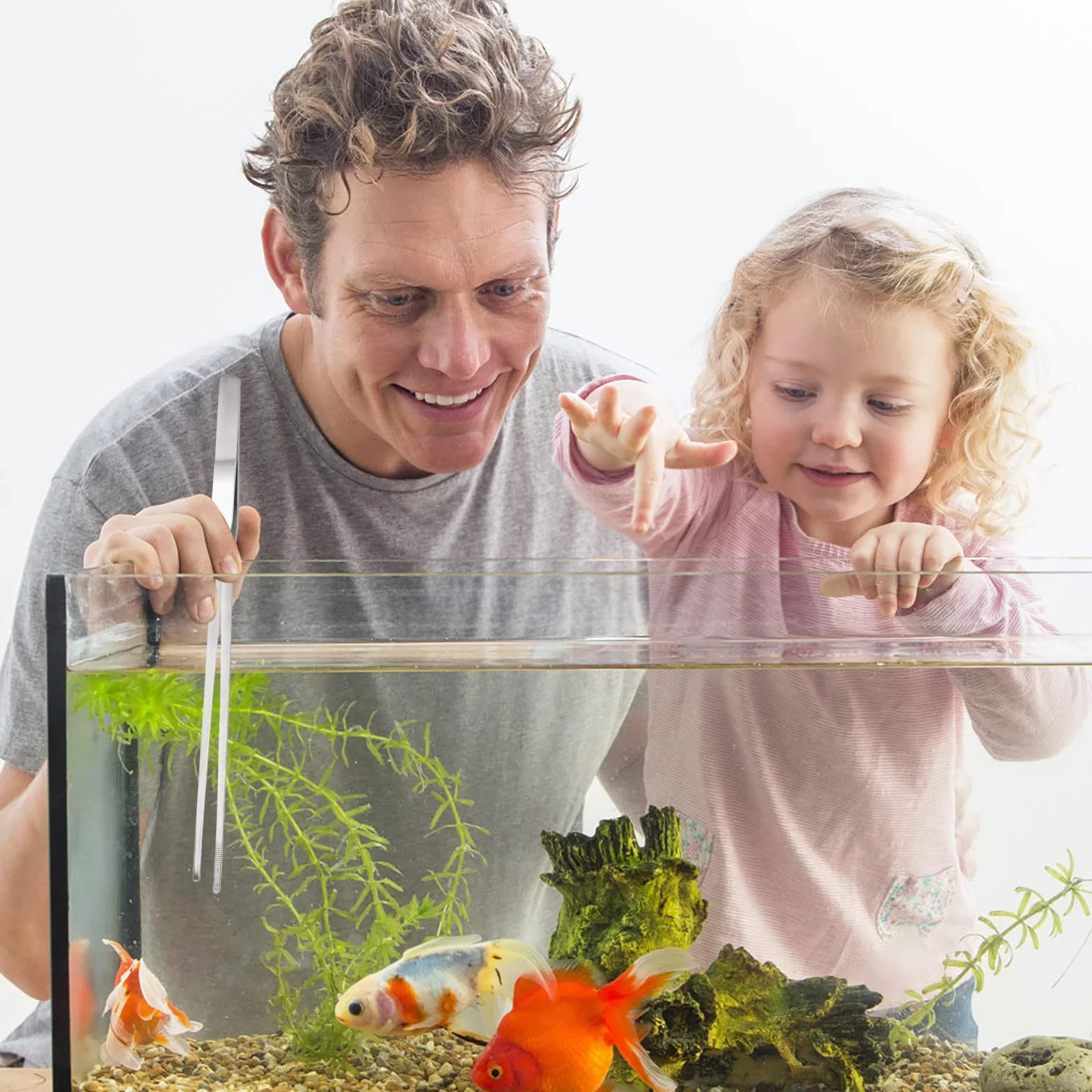 cobee Ensemble de pinces à épiler pour aquarium en acier inoxydable 27cm