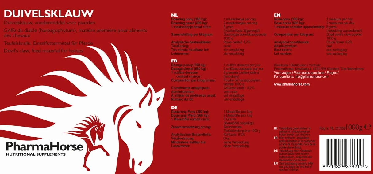 PharmaHorse Griffe du Diable Cheval 1000 GR