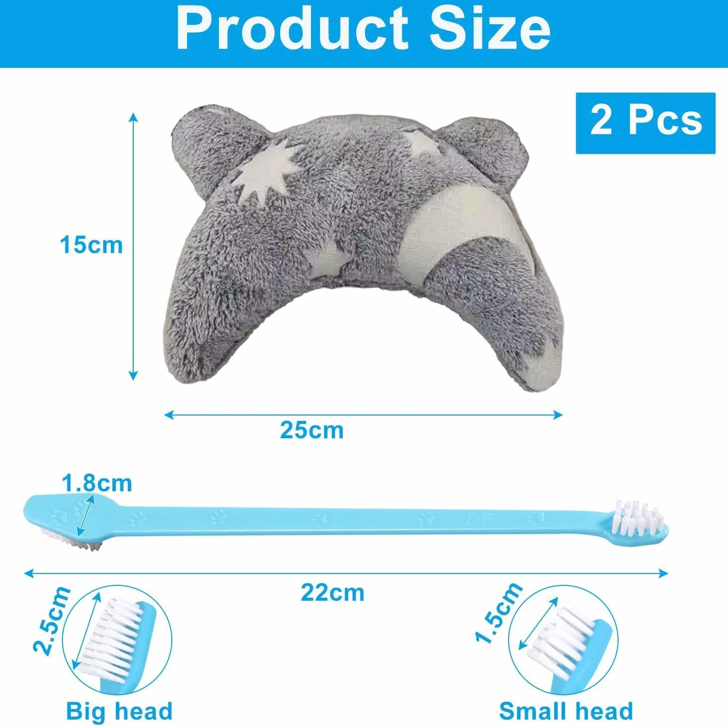 Oreiller De Beignet De Chien Et Brosse À Dents pour Animaux De Compagnie, Oreiller Xingyue Gris