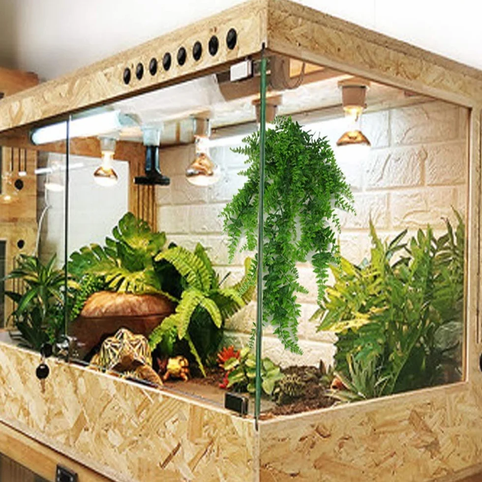 PINVNBY Vignes artificielles pour reptiles Décoration terrarium grimpant Ventouse