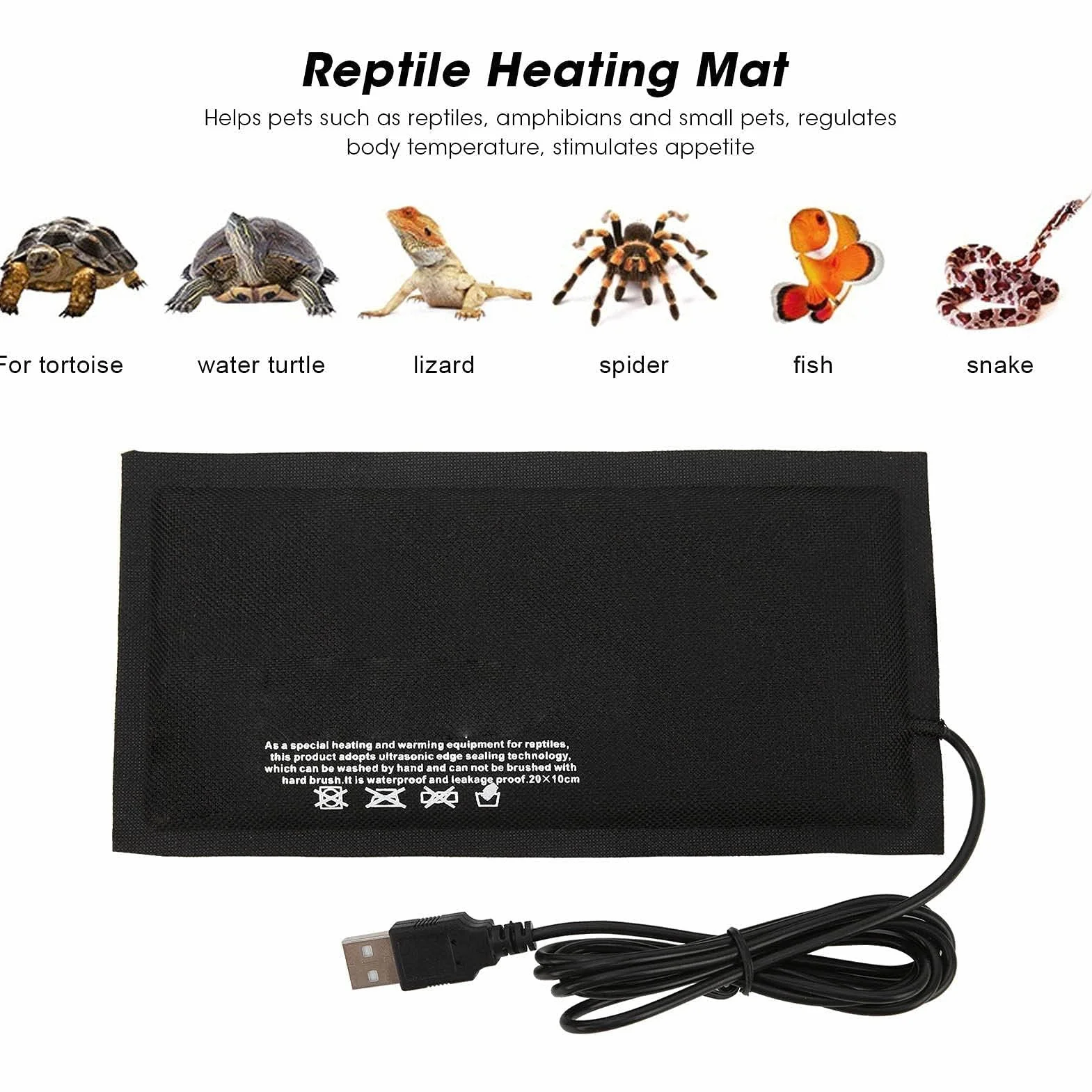 Coussin Chauffant Pour Reptiles Tapis Chauffant électrique Terrarium 28x18cm