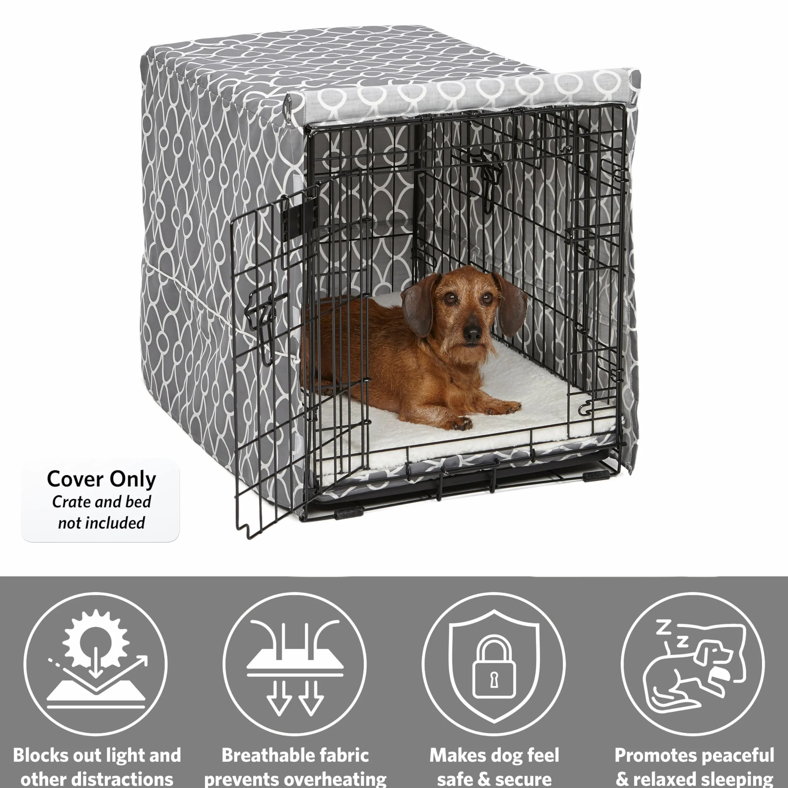 MidWest Homes for Pets CVR-30 Housse de cage pour chien avec tissu protecteur en téflon, 76,2 cm
