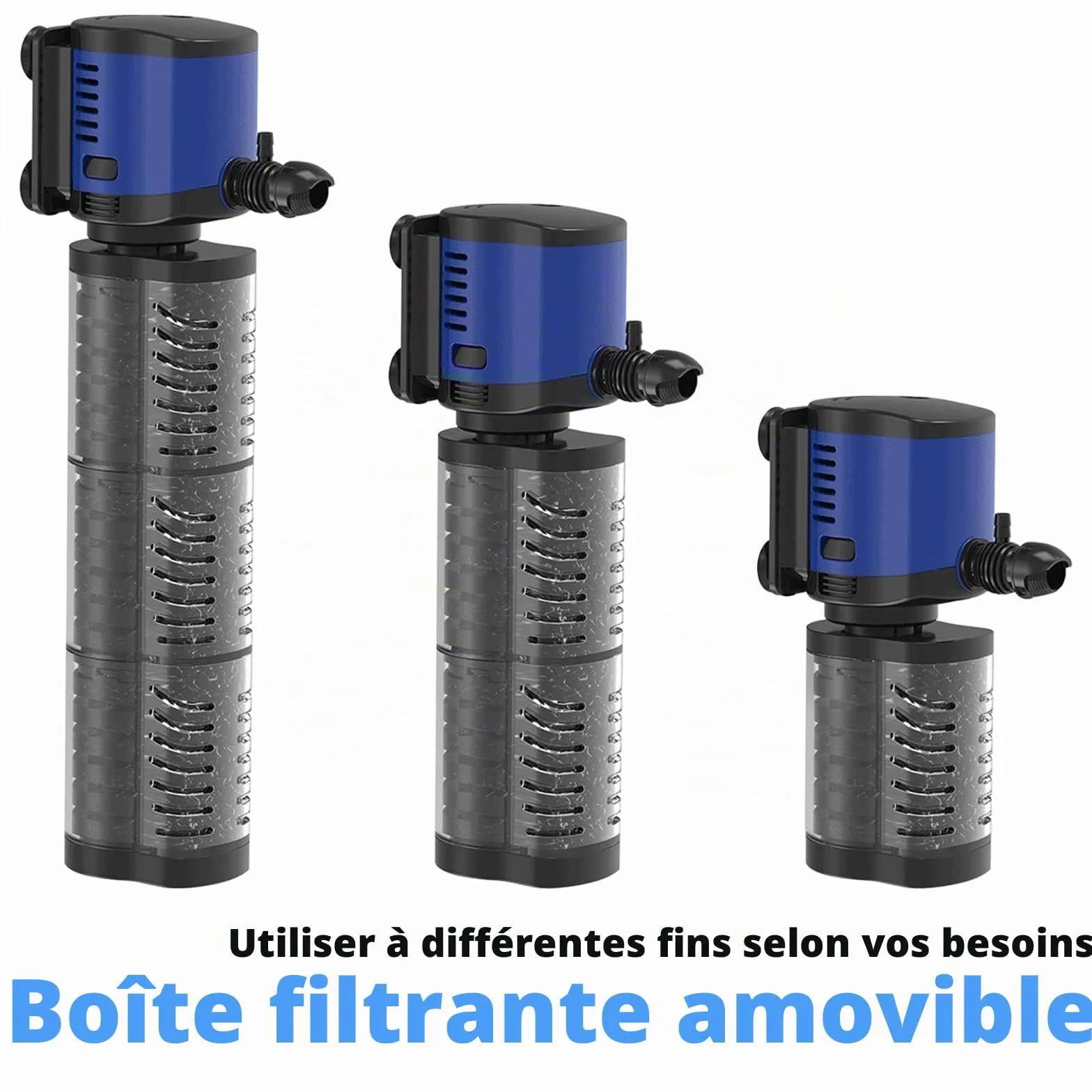Pompe submersible 4 en 1 Filtre d'aquarium 1500 l/h pour 300-750 litres