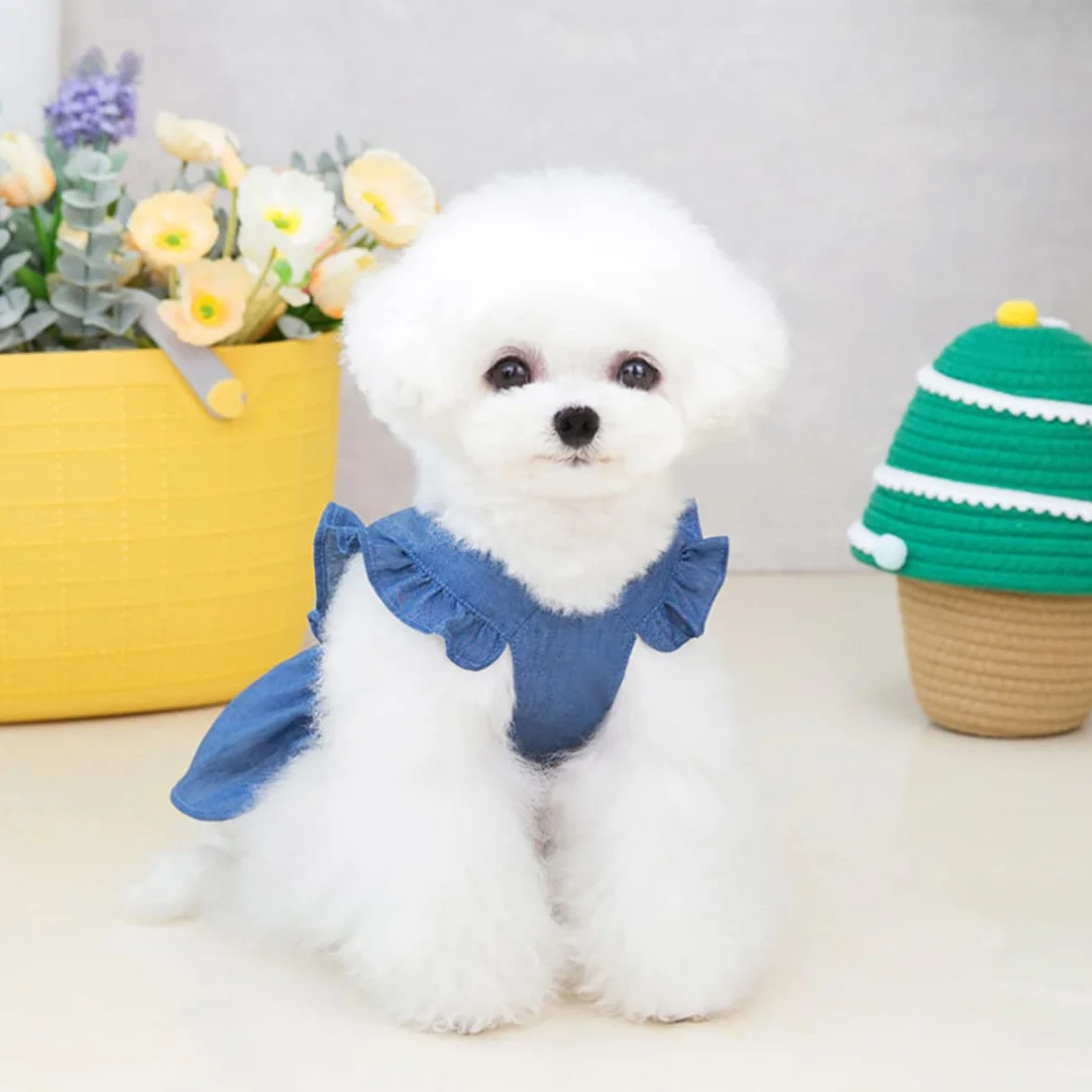 Chien Robe Princesse Tutu Denim Jupes pour Petit Chien Fille