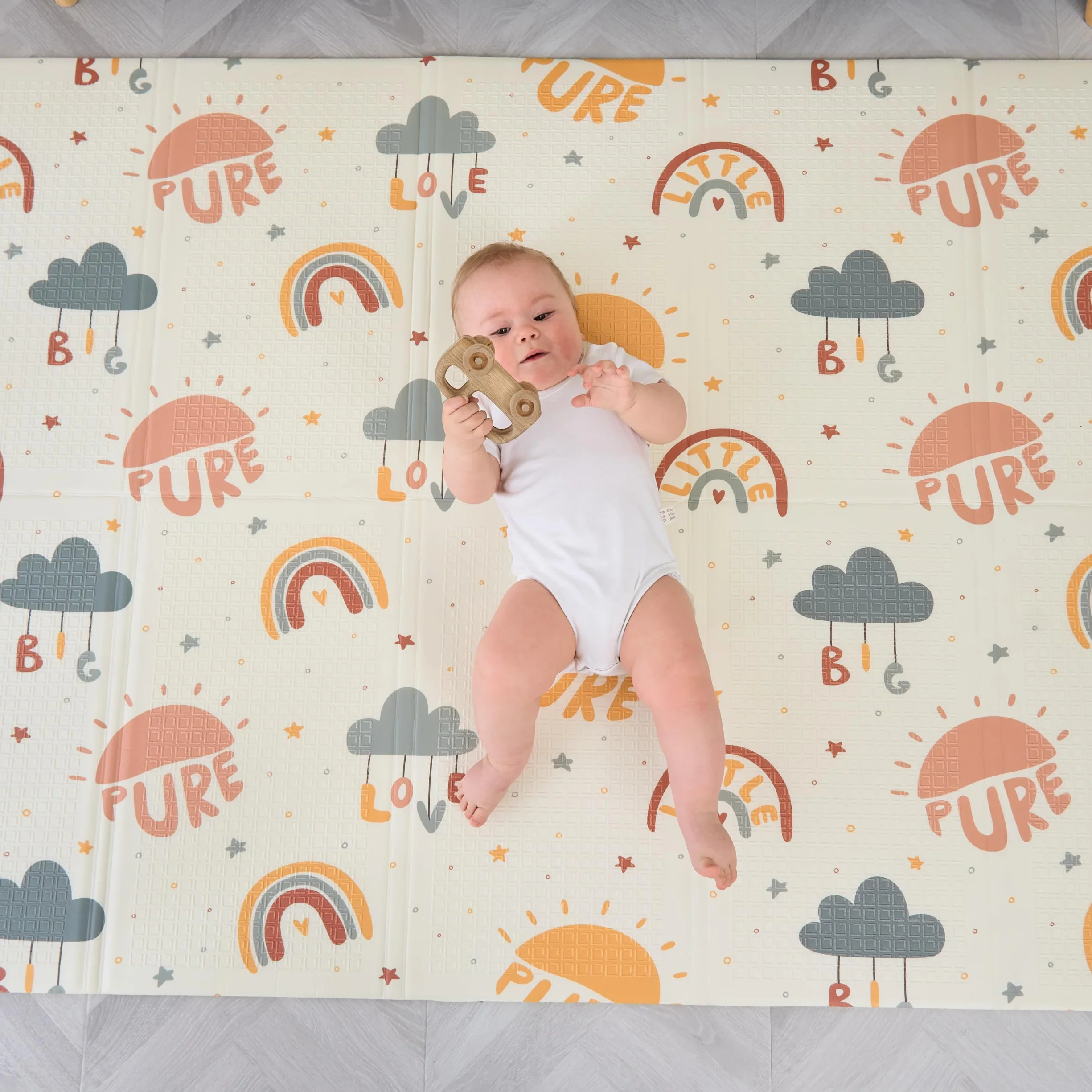 Tapis D'éveil Bébé Pliable Epais Réversible 120x180x1cm - Tapis De Jeu Enfant - Tapis De Sol XXL En Mousse