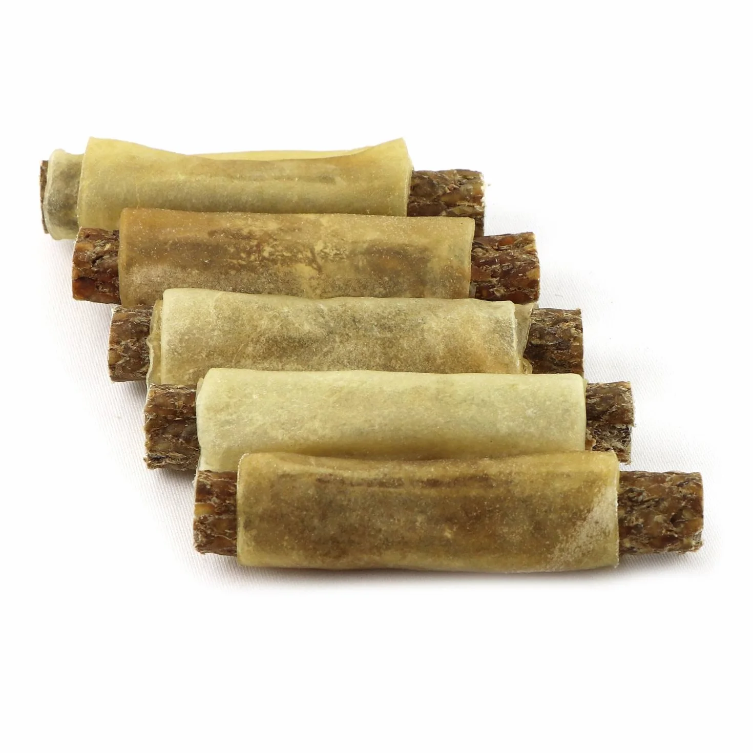 DOGBOSS Rouleaux à mâcher 100 % naturels en différentes tailles et goûts (5 cailles de 13 cm)