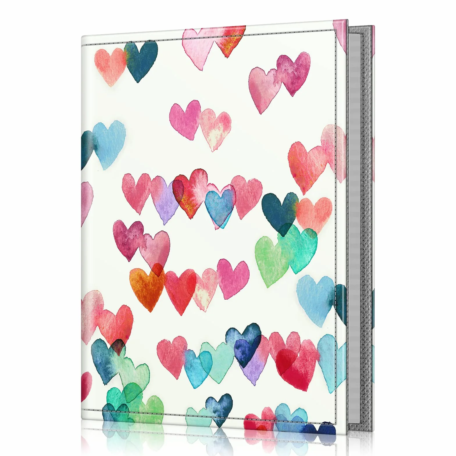 FINTIE Album Photo 10x15cm (4x6 Pouces) 52 Photos Mini Album Portefeuille Portable Coeurs Pluie