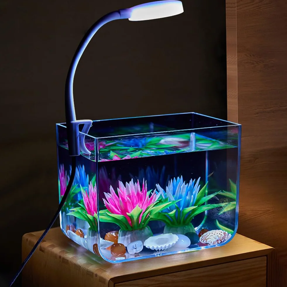 Aquarium Lampe de Serrage Kit Démarrage Carré 13x13x15 cm