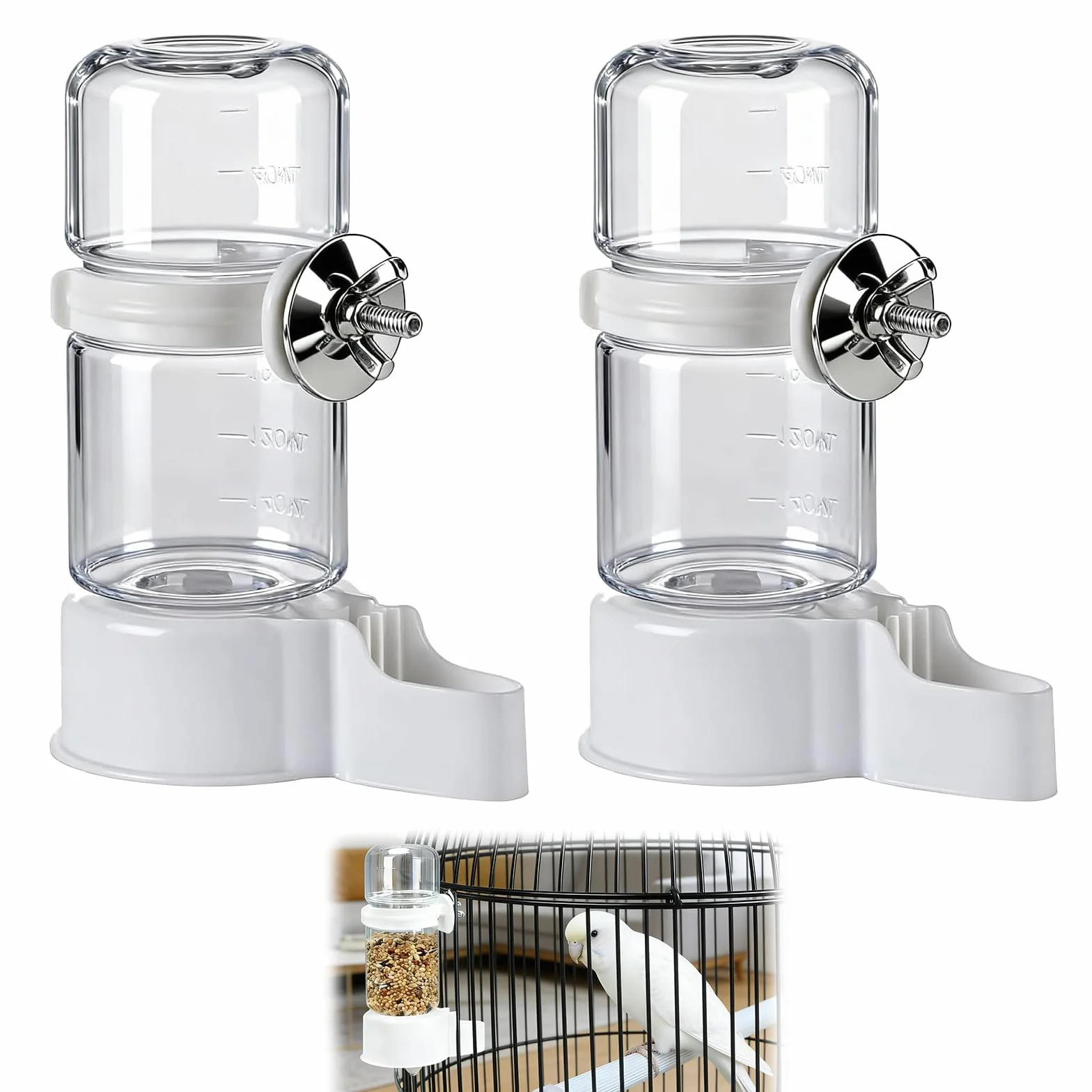 Abreuvoir Automatique pour Oiseaux de Cage, Distributeur d'Eau pour Oiseaux, Perroquets