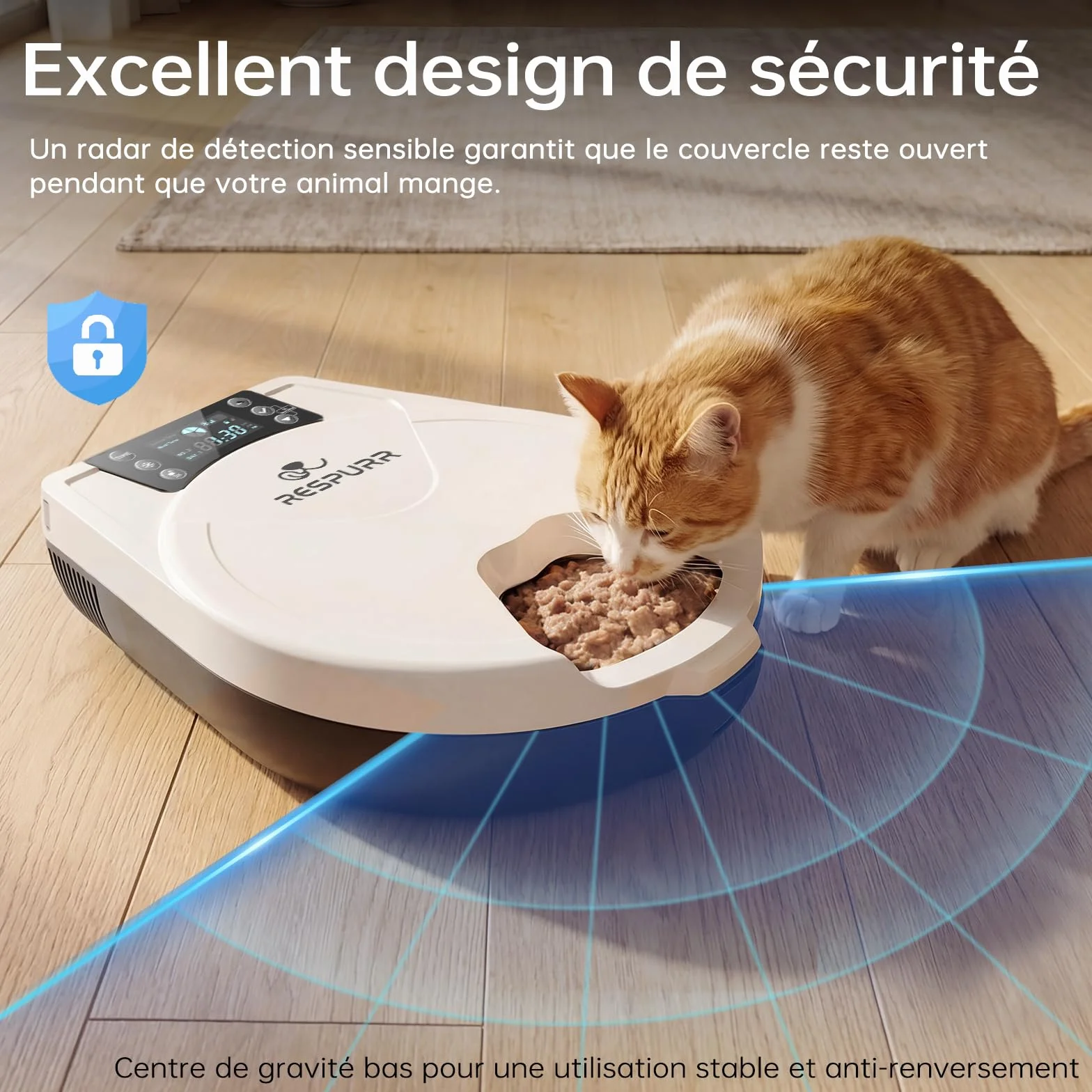 Distributeur Nourriture Humide Chat, 5 Repas Frais, Refroid & Chauff, Bol INOX 304, Automate Programmable